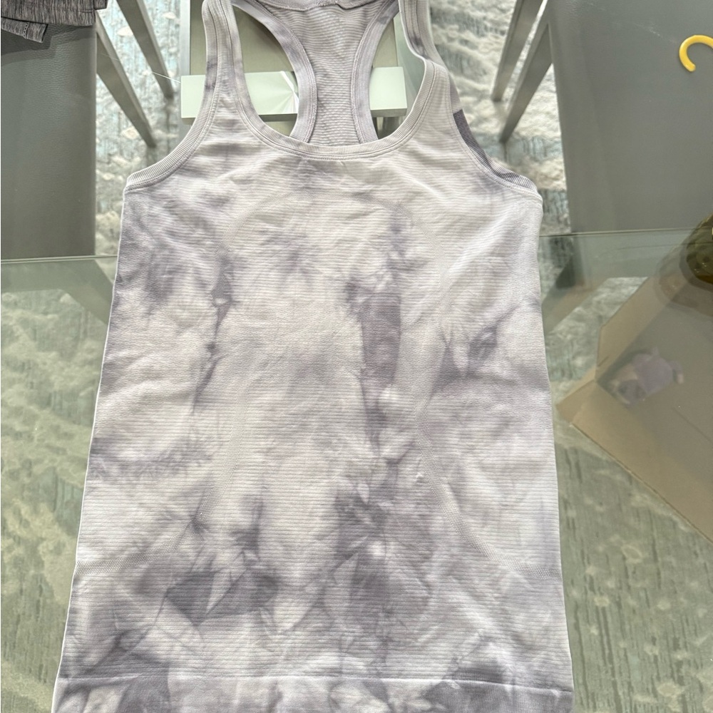Lululemon Athletica Gray Tie-Dye Tank Top